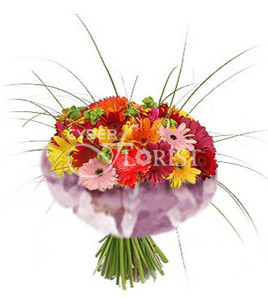 multicolored gerbera bouquet
